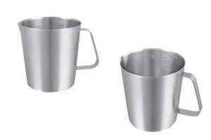 Acier inoxydable (inox) 1000 ml avec graduation et poignée-1