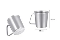 Σκεύος ανοξείδωτο (inox) 500 ml με διαβάθμιση και χερούλι