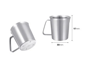 Acier inoxydable (inox) 500 ml avec graduation et poignée-2