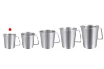 Σκεύος ανοξείδωτο (inox) 500 ml με διαβάθμιση και χερούλι