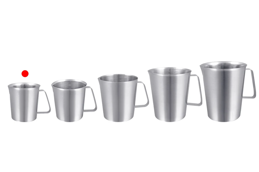 Σκεύος ανοξείδωτο (inox) 500 ml με διαβάθμιση και χερούλι