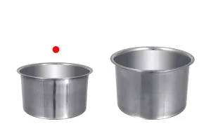 Contenitore in metallo (acciaio inossidabile) per bagnomaria - 140 mm-3