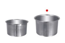 Contenitore metallico (acciaio inossidabile) per bagnomaria - 155 mm. Contenitore metallico (acciaio inossidabile) per bagnomaria - 155 mm.