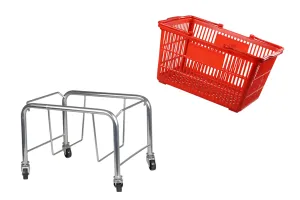 Metallischer Ständer für plastische Tragenkörbe (Nr.111-22)-2