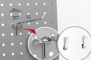 Γάντζος μονός για διάτρητο stand-λαμαρίνα 145 mm - 20 τμχ-4