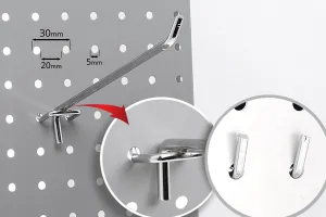 Γάντζος μονός για διάτρητο stand-λαμαρίνα 200 mm - 20 τμχ-4