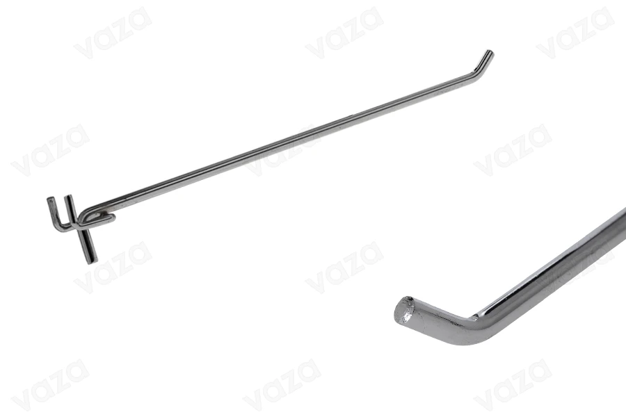 Gancio singolo per supporto perforato in lamiera, 255 mm.-εικόνα_διαστάσεις