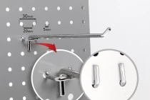Γάντζος μονός για διάτρητο stand-λαμαρίνα 255 mm - 20 τμχ Γάντζος μονός για διάτρητο stand-λαμαρίνα 255 mm - 20 τμχ