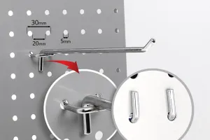 Γάντζος μονός για διάτρητο stand-λαμαρίνα 255 mm - 20 τμχ-4