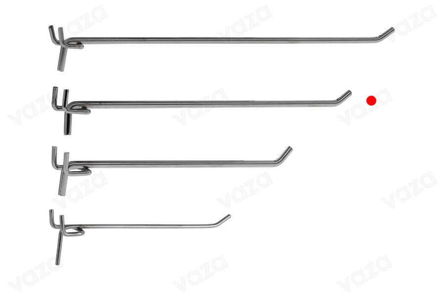 Gancio singolo per supporto perforato in lamiera, 255 mm.-εικόνα_σύνθεση