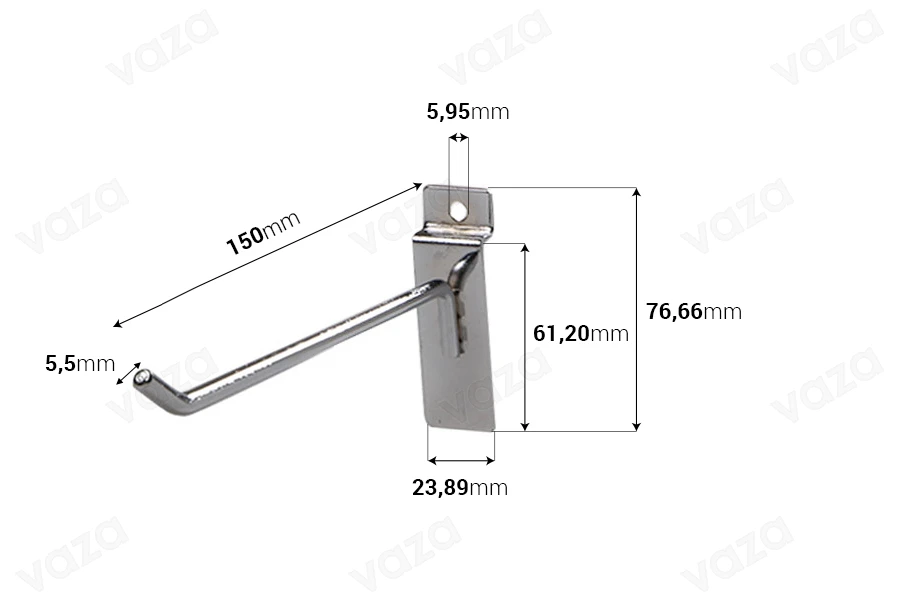 Ganxhë metalike për panele 150 mm-imazh_dimensione