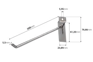 Metallbefestigungshaken für 200 mm Paneele-2
