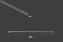 Καλαμάκια γυάλινα 200 x 8 mm διαφανή πολλαπλών χρήσεων - 10 τμχ Καλαμάκια γυάλινα 200 x 8 mm διαφανή πολλαπλών χρήσεων - 10 τμχ