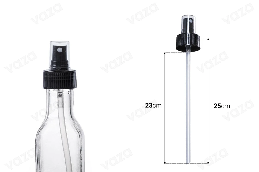 Spruzzatore in plastica nera da 31,5 mm adatto alla spruzzatura-dimensioni_immagine