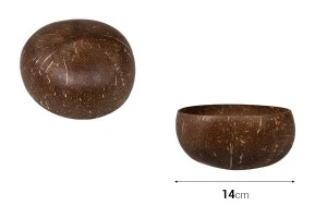 Bol en coco naturel - diamètre extérieur 14 cm-2