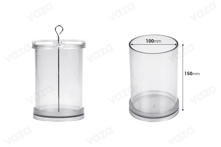 Plastic mold for candles Durchmesser 10x15 cm in cylindrical shape Plastic mold for candles Durchmesser 10x15 cm in cylindrical shape-bildabmessungen