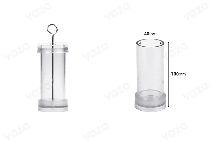 Plastic mold for candles Φ4x10 cm in cylindrical shape Plastic mold for candles Φ4x10 cm in cylindrical shape-image_dimensions