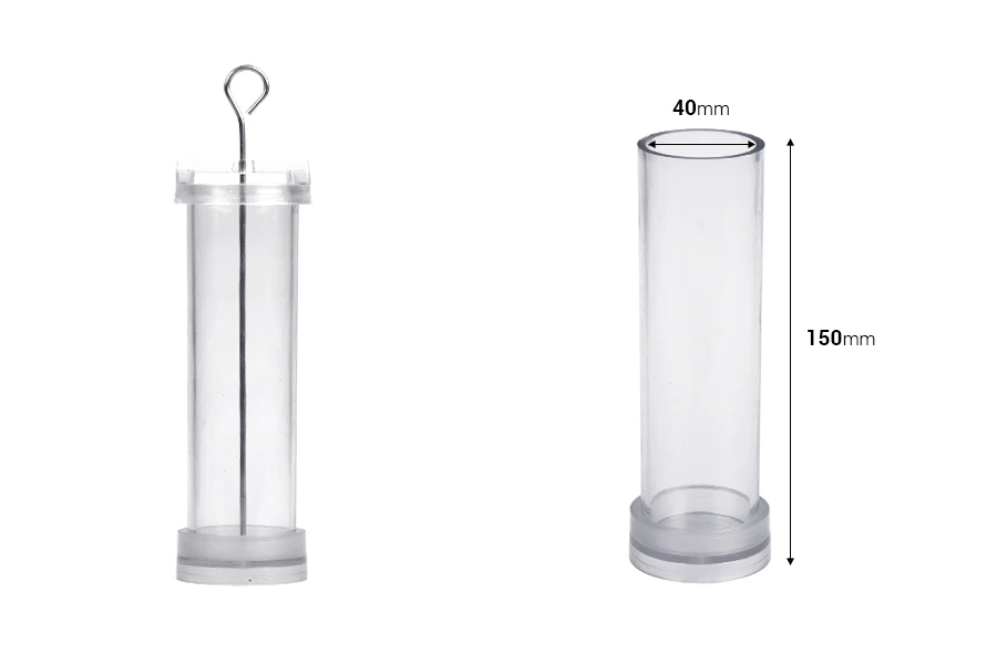 Πλαστικό καλούπι για κεριά Φ4x15 cm σε κυλινδρικό σχήμα
