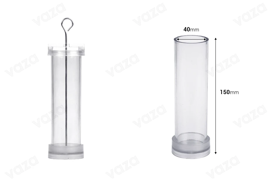 Plastic mold for candles Φ4x15 cm in cylindrical shape Plastic mold for candles Φ4x15 cm in cylindrical shape-image_dimensions