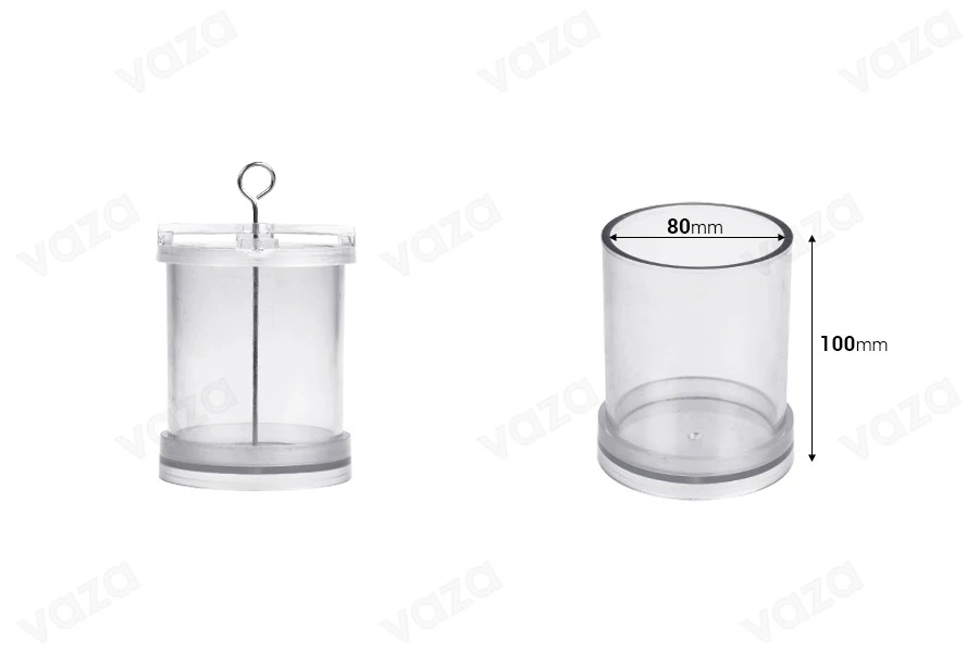 Plastic mold for candles Φ8x10 cm in cylindrical shape Plastic mold for candles Φ8x10 cm in cylindrical shape-εικόνα_διαστάσεις