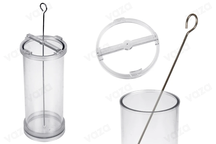 Plastic mold for candles 8x20 cm in cylindrical shape-produktbild