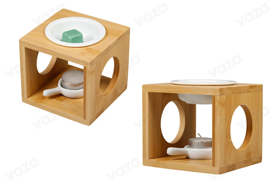 Ξύλινος αρωματιστής για wax melts και έλαια-εικόνα_σύνθεση