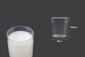 Διάφανη πλαστική θήκη για κερί - 20 τμχ-2