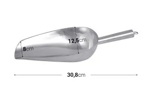 Schaufel aus rostfreiem Stahl - Länge 30,8 cm-3