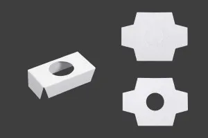 Εσωτερικό χάρτινο στήριγμα 60x32 mm για κουτάκια φιαλών 100 ml - 50 τμχ