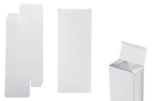 Scatola in carta per flaconi profumo da 100 ml in raso bianco 64x35x160 - 20 pz