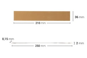 Ανταλλακτικό πανί 210x36 mm και σύρμα 250x2 mm για θερμοκολλητικό χειρός-2