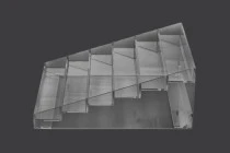 Σταντ (stand) plexiglass 273x304x126 mm - 6 επίπεδα