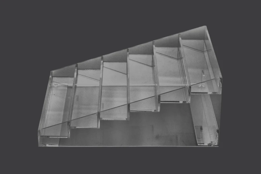 Σταντ (stand) plexiglass 273x304x126 mm - 6 επίπεδα