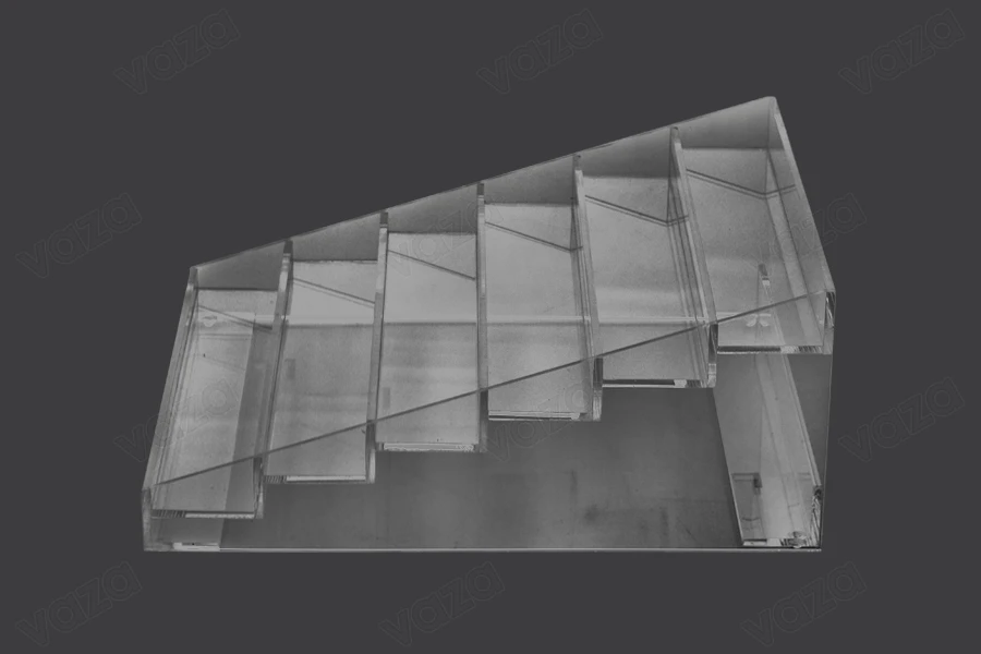 Support en plexiglas aux dimensions 273 x 304 x1 26 mm - 6 niveaux Support en plexiglas aux dimensions 273 x 304 x1 26 mm - 6 niveaux-εικόνα_διαστάσεις