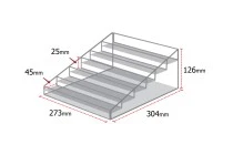 Σταντ (stand) plexiglass 273x304x126 mm - 6 επίπεδα