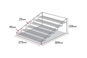 Σταντ (stand) plexiglass 273x304x126 mm - 6 επίπεδα-3