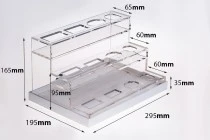Σταντ (stand) plexiglass φωτιζόμενο με ταινία LED για μπουκαλάκια αρωματοποιίας και διαφορετικά σχέδια μπουκαλιών, βάση λευκή ή μαύρη - 12 θέσεων