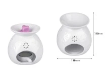 Brûleur en céramique de couleur blanche pour fondants de cire et huiles Brûleur en céramique de couleur blanche pour fondants de cire et huiles