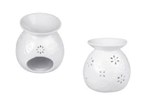 Brûleur en céramique de couleur blanche pour fondants de cire et huiles Brûleur en céramique de couleur blanche pour fondants de cire et huiles