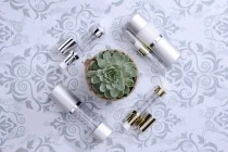Airless σωληνάριο για κρέμα 5 ml χρυσό / ασημί Airless σωληνάριο για κρέμα 5 ml χρυσό / ασημί