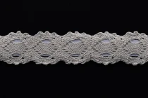 Self-adhesive cotton lace tape in beige color, width 25 mm - length 4,6 meters each piece-image_product