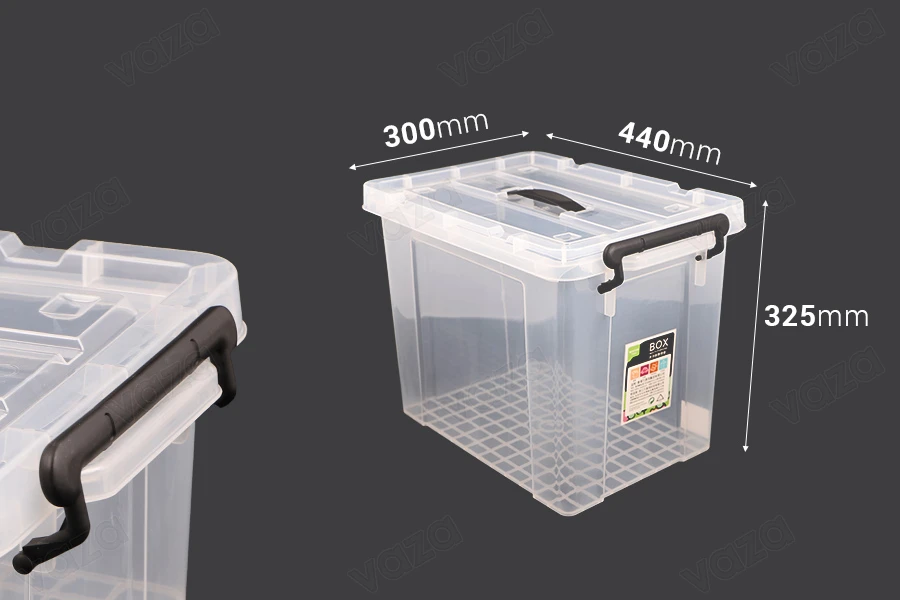 Κουτί αποθήκευσης 440x300x325 mm πλαστικό διάφανο με χερούλι και κλείσιμο ασφαλείας Κουτί αποθήκευσης 440x300x325 mm πλαστικό διάφανο με χερούλι και κλείσιμο ασφαλείας-εικόνα_διαστάσεις