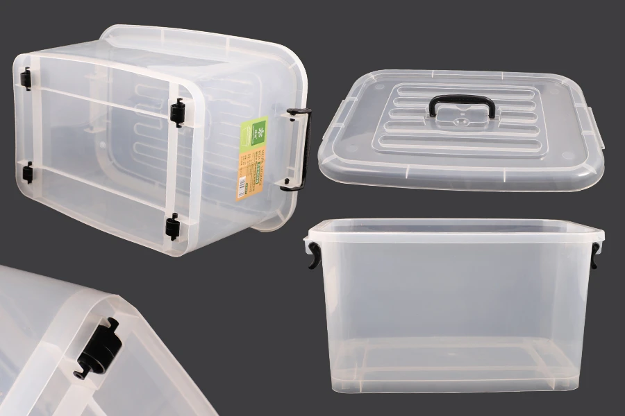 Κουτί αποθήκευσης 485x330x260 mm πλαστικό, ημιδιάφανο με χερούλι, ρόδες και κλείσιμο ασφαλείας Κουτί αποθήκευσης 485x330x260 mm πλαστικό, ημιδιάφανο με χερούλι, ρόδες και κλείσιμο ασφαλείας
