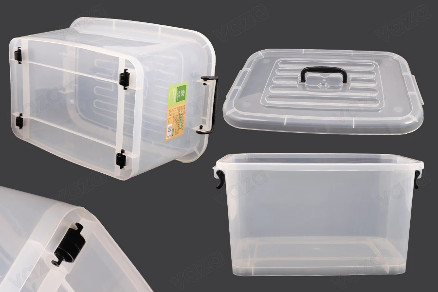 Κουτί αποθήκευσης 485x330x260 mm πλαστικό, ημιδιάφανο με χερούλι, ρόδες και κλείσιμο ασφαλείας Κουτί αποθήκευσης 485x330x260 mm πλαστικό, ημιδιάφανο με χερούλι, ρόδες και κλείσιμο ασφαλείας-εικόνα_σύνθεση