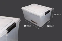 Κουτί αποθήκευσης 580x420x310 mm πλαστικό διάφανο με κλείσιμο ασφαλείας Κουτί αποθήκευσης 580x420x310 mm πλαστικό διάφανο με κλείσιμο ασφαλείας