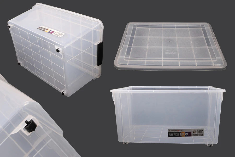 Κουτί αποθήκευσης 580x420x310 mm πλαστικό διάφανο με κλείσιμο ασφαλείας Κουτί αποθήκευσης 580x420x310 mm πλαστικό διάφανο με κλείσιμο ασφαλείας