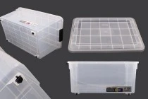 Κουτί αποθήκευσης 520x380x260 mm πλαστικό διάφανο με κλείσιμο ασφαλείας Κουτί αποθήκευσης 520x380x260 mm πλαστικό διάφανο με κλείσιμο ασφαλείας
