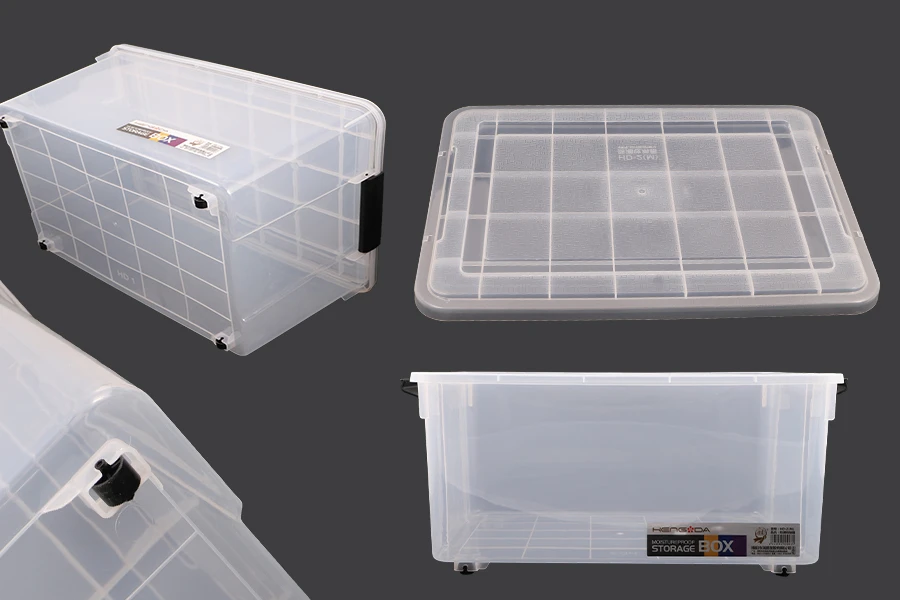 Κουτί αποθήκευσης 520x380x260 mm πλαστικό διάφανο με κλείσιμο ασφαλείας Κουτί αποθήκευσης 520x380x260 mm πλαστικό διάφανο με κλείσιμο ασφαλείας
