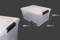 Κουτί αποθήκευσης 460x330x200 mm πλαστικό διάφανο με κλείσιμο ασφαλείας