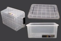 Κουτί αποθήκευσης 460x330x200 mm πλαστικό διάφανο με κλείσιμο ασφαλείας